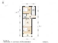 双花园西里2室1厅1卫65.4㎡户型图