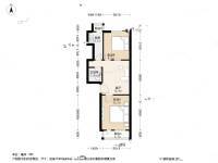 双花园西里2室1厅1卫62.5㎡户型图