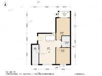 天泰苑A8区2室1厅1卫91㎡户型图