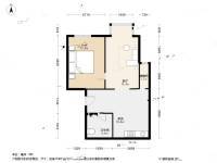 东环181室1厅1卫73㎡户型图