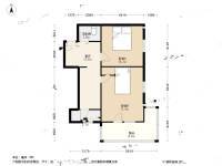 工体北路小区2室1厅1卫62㎡户型图