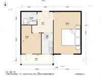 工体北路小区2室1厅1卫49㎡户型图