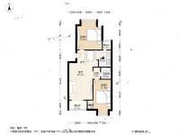 甘露园西里2室1厅1卫91.3㎡户型图