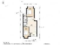 甘露园西里2室1厅1卫91.3㎡户型图