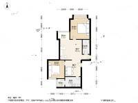 甘露园西里2室2厅1卫85.9㎡户型图