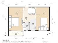 甘露园西里2室1厅1卫60.9㎡户型图