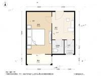 甘露园西里1室1厅1卫41.4㎡户型图