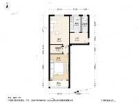 甘露园西里1室1厅1卫56.6㎡户型图