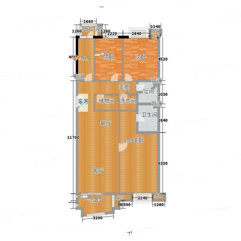 漪龙台3室0厅0卫150㎡户型图