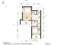 古城西路小区2室1厅1卫63㎡户型图