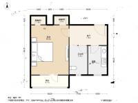稻香园1室1厅1卫57㎡户型图