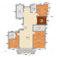 西山华府4室0厅0卫157㎡户型图