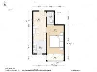 展春园1室1厅1卫43.1㎡户型图