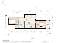 赵山社区2室1厅1卫68㎡户型图