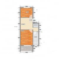 西八里庄北里2室0厅0卫56㎡户型图