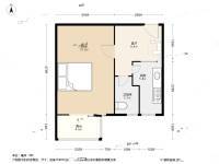 永定路小区1室1厅1卫36㎡户型图