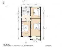 花园村3室1厅1卫88㎡户型图