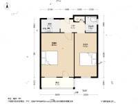 安装宿舍2室0厅1卫62.6㎡户型图