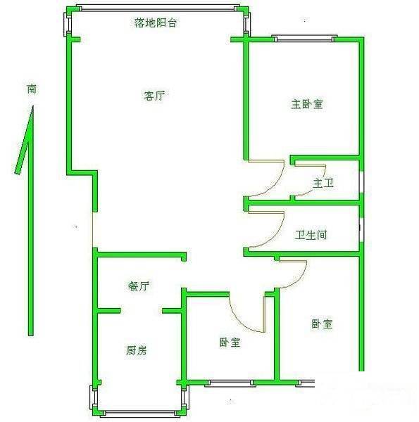 天通中苑3室1厅2卫145㎡户型图