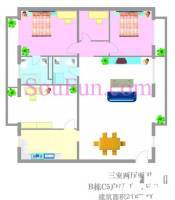 海云轩3室2厅2卫211㎡户型图