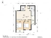 豪柏国际2室1厅1卫93㎡户型图