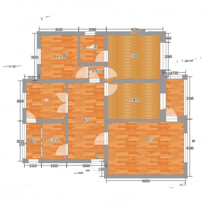 王府温馨公寓3室0厅0卫120㎡户型图