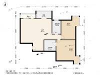 北京随园2室1厅2卫90㎡户型图