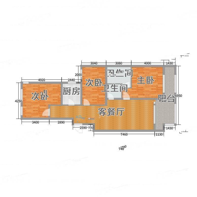 回龙观新村3室0厅0卫112㎡户型图