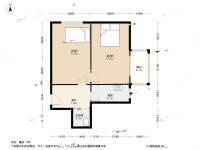 东四七条2室1厅1卫57㎡户型图