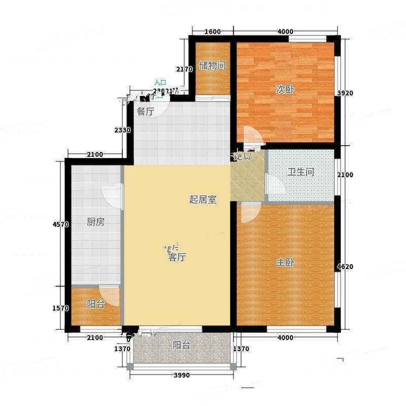 新龙城三期2室0厅0卫100㎡户型图