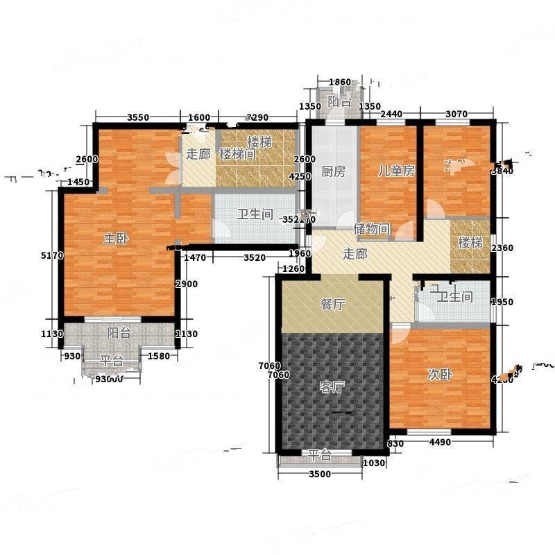 嘉诚花园4室0厅0卫176㎡户型图