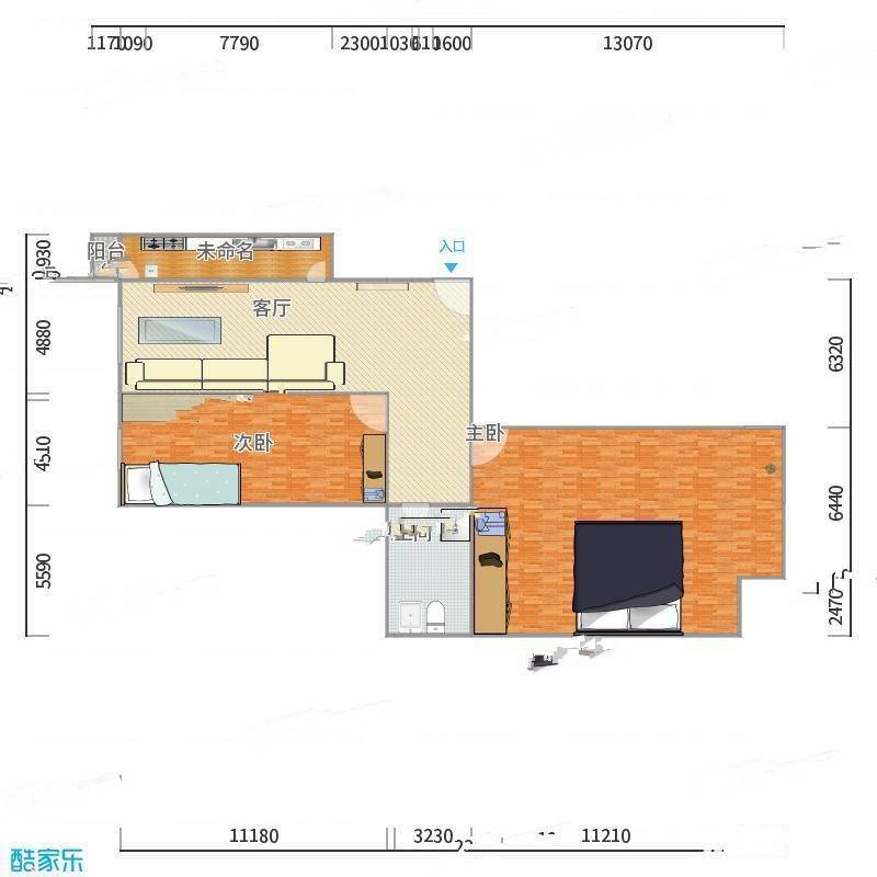 兆丰家园2室0厅0卫366㎡户型图