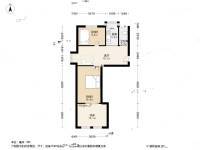 新汇园小区2室1厅1卫58㎡户型图