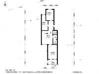 红星北里2室2厅1卫82㎡户型图