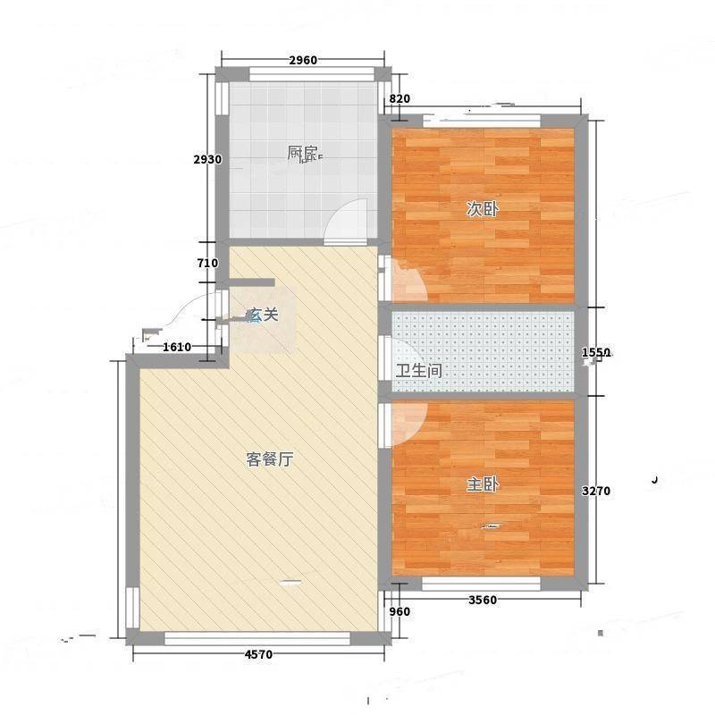 复兴南里2室0厅0卫82㎡户型图