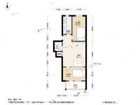 玉带河西街2室1厅1卫54㎡户型图