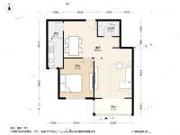 聚通嘉园二期国展公馆1室1厅1卫70㎡户型图