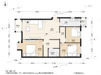 滨河西区皓月园3室1厅1卫112㎡户型图