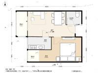 北竹杆小区1室1厅1卫55㎡户型图