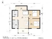 西潞东里2室1厅1卫83㎡户型图