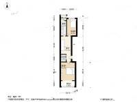 新桥路2室1厅1卫63㎡户型图