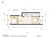 新桥路2室1厅1卫64㎡户型图