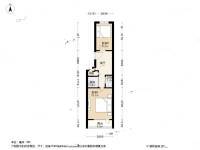 花园北路2室1厅1卫57㎡户型图