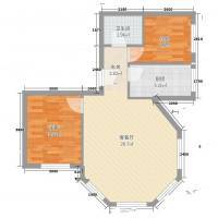 朝阳新城2室0厅0卫64㎡户型图