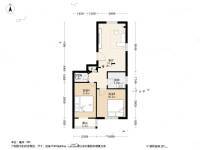 三里河一区2室1厅1卫59㎡户型图