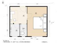 三里河一区1室1厅1卫36.2㎡户型图
