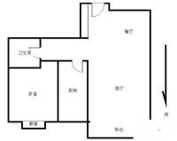 中信城三期1室1厅1卫66㎡户型图