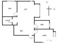 中信城三期2室2厅1卫84㎡户型图