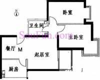 兴隆家园2室1厅1卫88.4㎡户型图