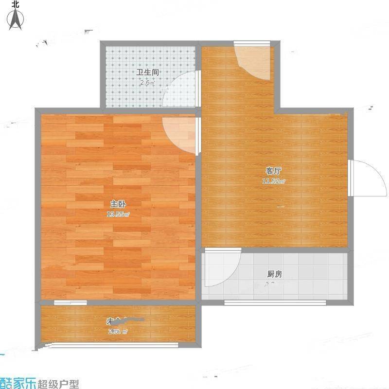 安华里1室0厅0卫46㎡户型图